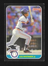 JUMBO 1987 Donruss Action All-Stars Large Baseball Trading Card Lou Whitaker #3