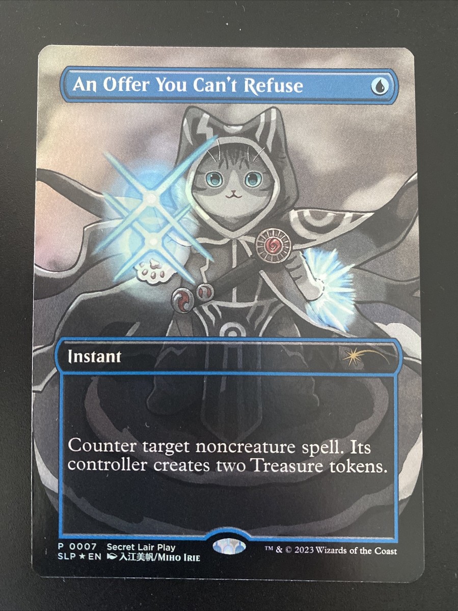 FOIL An Offer You Can't Refuse Promo With Cat Jace Art MTG Secret