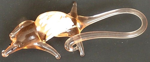 Blown Glass Mouse Rat Figurine 