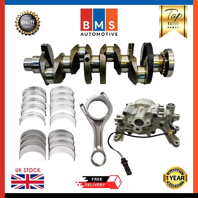 LAND ROVER 204DTD 2.0 DIESEL CRANKSHAFT WITH ENGINE BEARING CON ROD & OIL PUMP