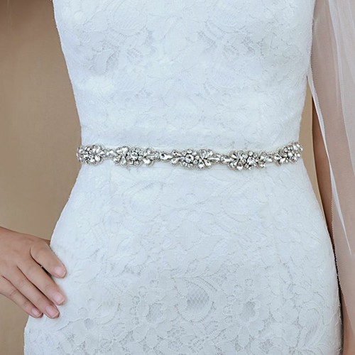 Thin Crystal Wedding Belts Rhinestone 