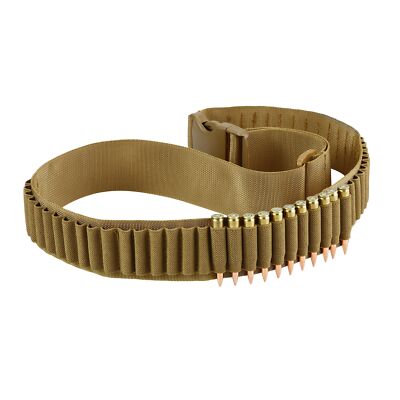 50 Rounds Rifle Bullet Cartridge Bandolier Ammo Belt for 308 cal. 30-30 30-06