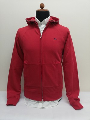 Felpa rossa con cappuccio e zip HARMONT \u0026 BLAINE nuova collezione estate  uomo | eBay