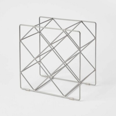 Threshold Iron Wire Wine Rack - Silver - 5 Bottles - Countertop Or