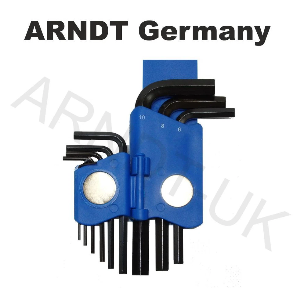 Hex Key Allen Key Set 9 PCS 1.5 -10mm Black CrV Steel ARNDT Germany Clip-110-B - Image 2 of 3