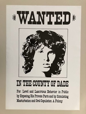 JIM MORRISON,'WANTED' RARE 1990's POSTER | eBay