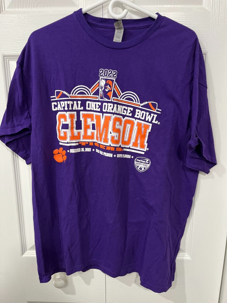 Gilden Clemson Tigers Orange 2022 Orange Bowl Tee-Shirt Rare XL