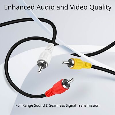 Câble Audio Vidéo 3xRCA Mâle - 30 Mètres - Haute Qualité Pour Home Cinéma, Présentations, Connexions Multimédias - 4