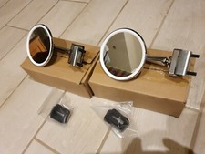 COPPIA SPECCHIETTI PIATTI PER AUTO D EPOCA diametro 9,5 attacco canalina 