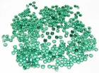 50 PCS. ROUND 2.3 MM. MACHINE CUT LAB CREATED NANOCRYSTAL EMERALD