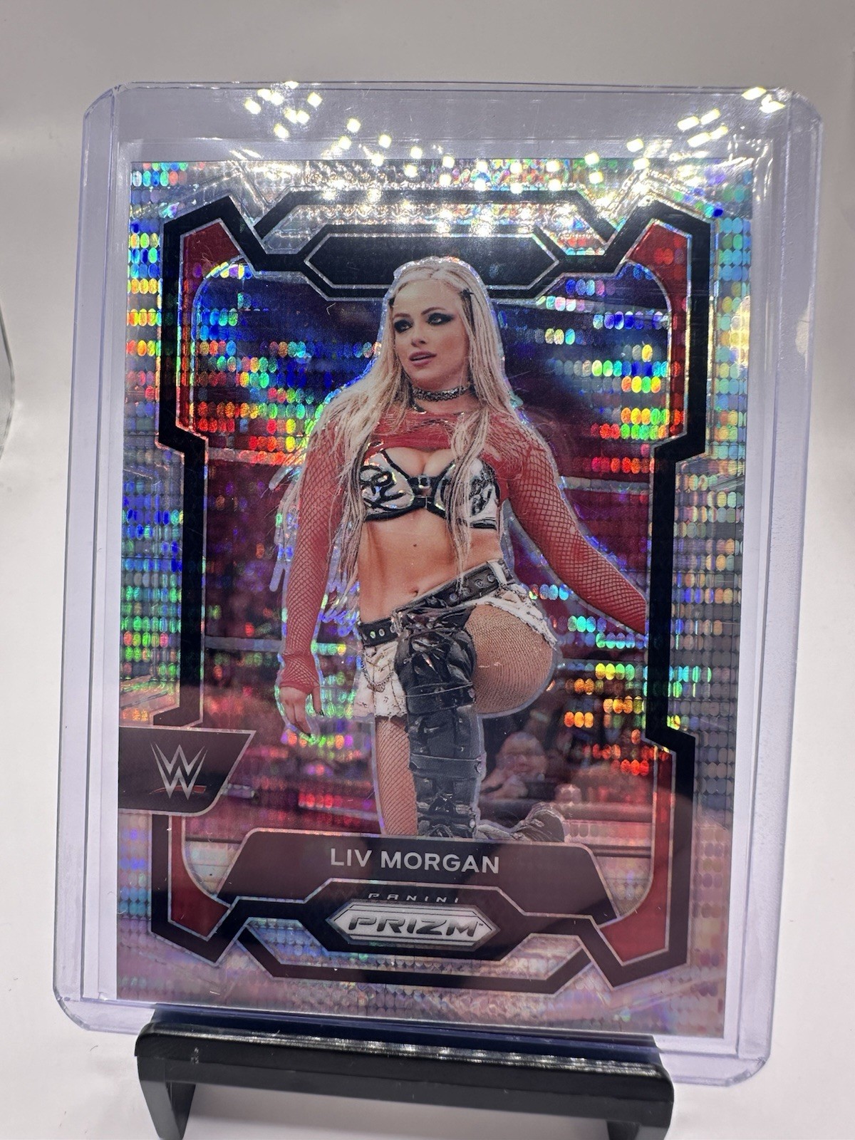 2024 Panini Prizm WWE Wrestling Liv Morgan Silver Pulsar /499 #177