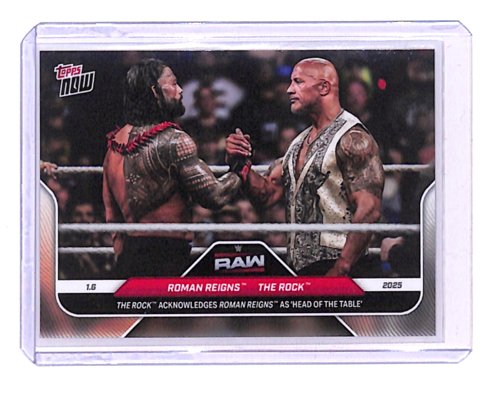 Roman Reigns / The Rock #3 Wrestling Cards 2025 Topps Now WWE trading card — raw and PSA graded price guide
