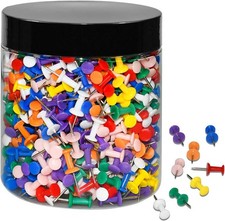 800 Count Assorted Colors Push Pins for Bulletin Board Thumb Tacks for Wall C...