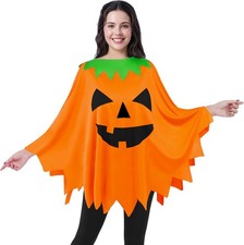 Spooktacular Creations Halloween Pumpkin Poncho Costume, Pumpkin Costume Set for