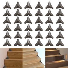 36 PCS Stair Dust Inner Corners for Wooden Steps, 25mm Antique Decorative Cor...