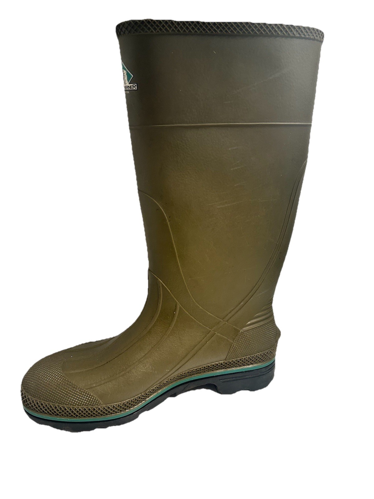 Northerner Rubber Boots Mens Size 11 Green Mud Rain USA Made