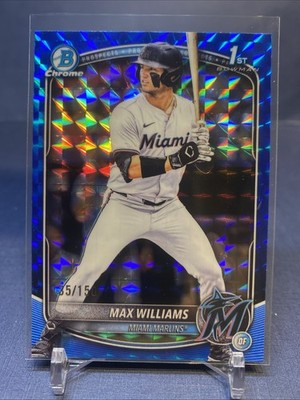 2025 Bowman Draft - Max Williams- BDC-68 -1st Blue Geometric Refractor #/150  