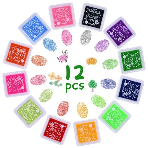 Stempelkissen Set 12 Farben FingerabdrüCke DIY Scrapbooking Bastelset-image