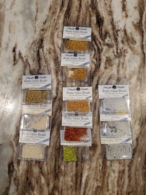 Lot Of 11 Mill Hill Petite Glass Beads - Vintage