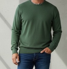 Nordstrom Men's Shop 100 Cashmere Sweater XL Forest Green Crewneck Luxury Soft