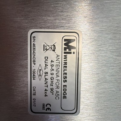 MTI Wireless Edge Antenna for A5C Dual Slant 4x4 4.9-5.9GHz 90° Directional