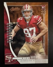 2019 Panini Absolute Rookie #131 Nick Bosa San Francisco 49ers NFL Football Card. rookie card picture