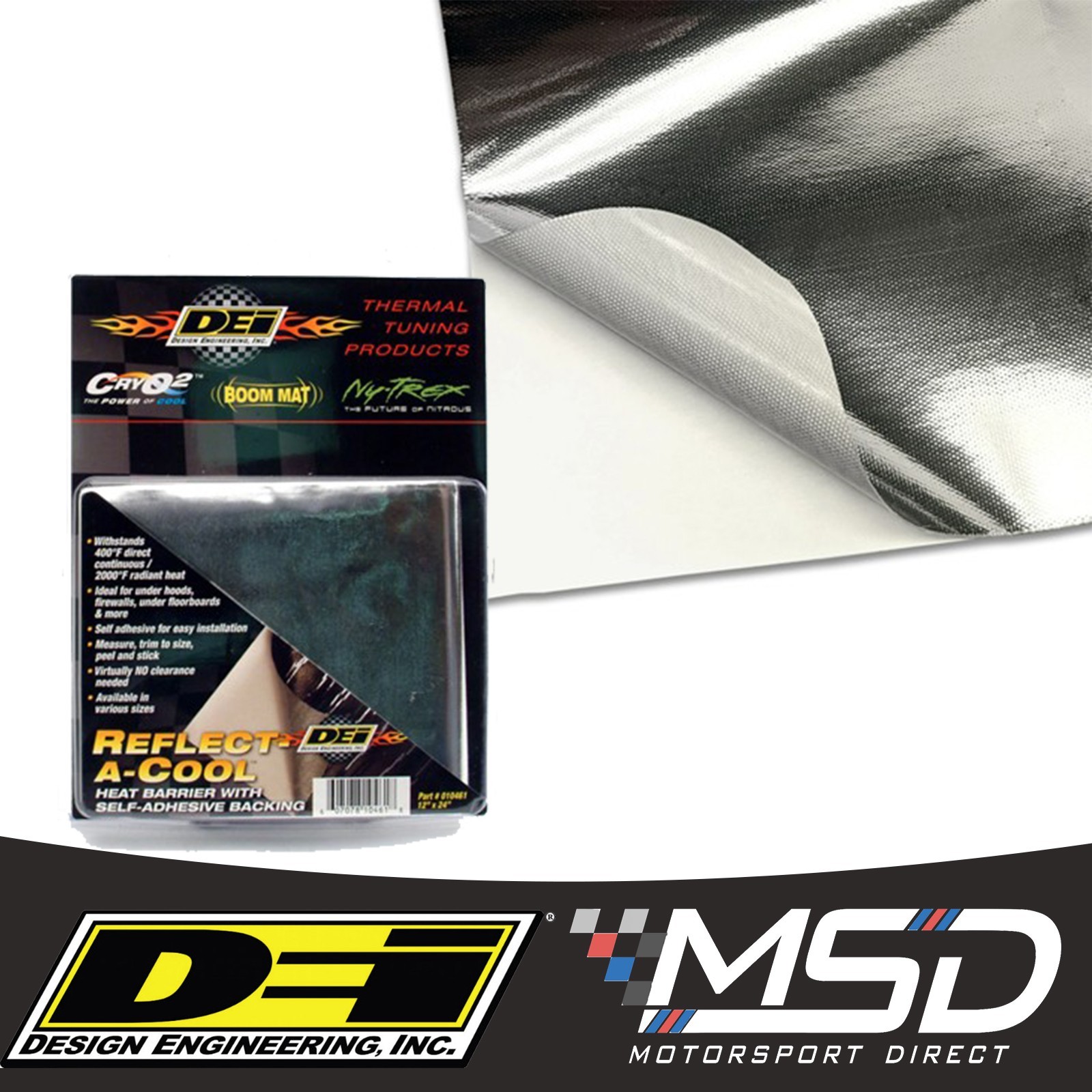DEI Reflect-A-Cool Heat Shield / Barrier 12'' X 12'' Sheet - 010460