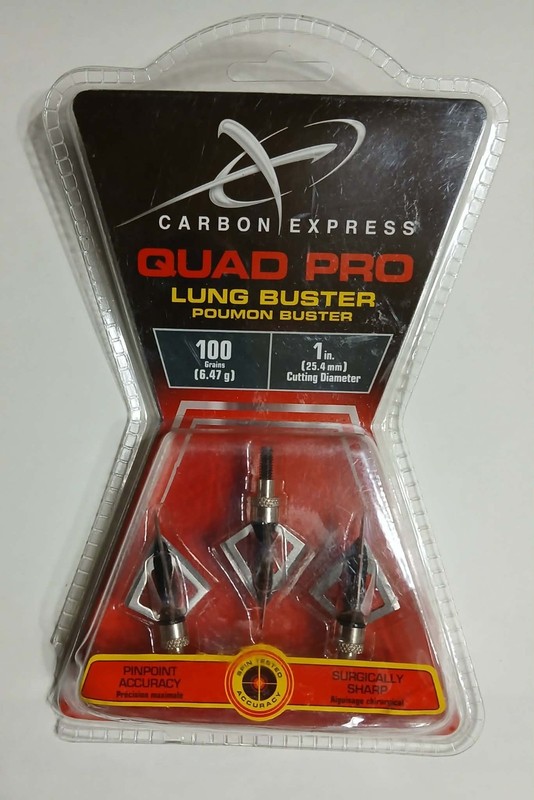 Carbon Express Quad Pro Lung Buster POUMON BUSTER 100 Grains 1 in Archery Points