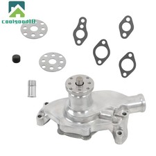 High Volume Water Pump Aluminum Short Polish 1955-85 For Chevy Sbc 283 327 350