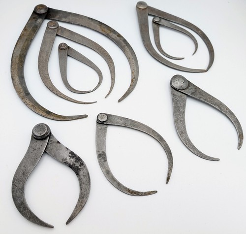 Job Lot 8 Vintage Calipers 23–9 cm (9"–3½") Moore & Wright