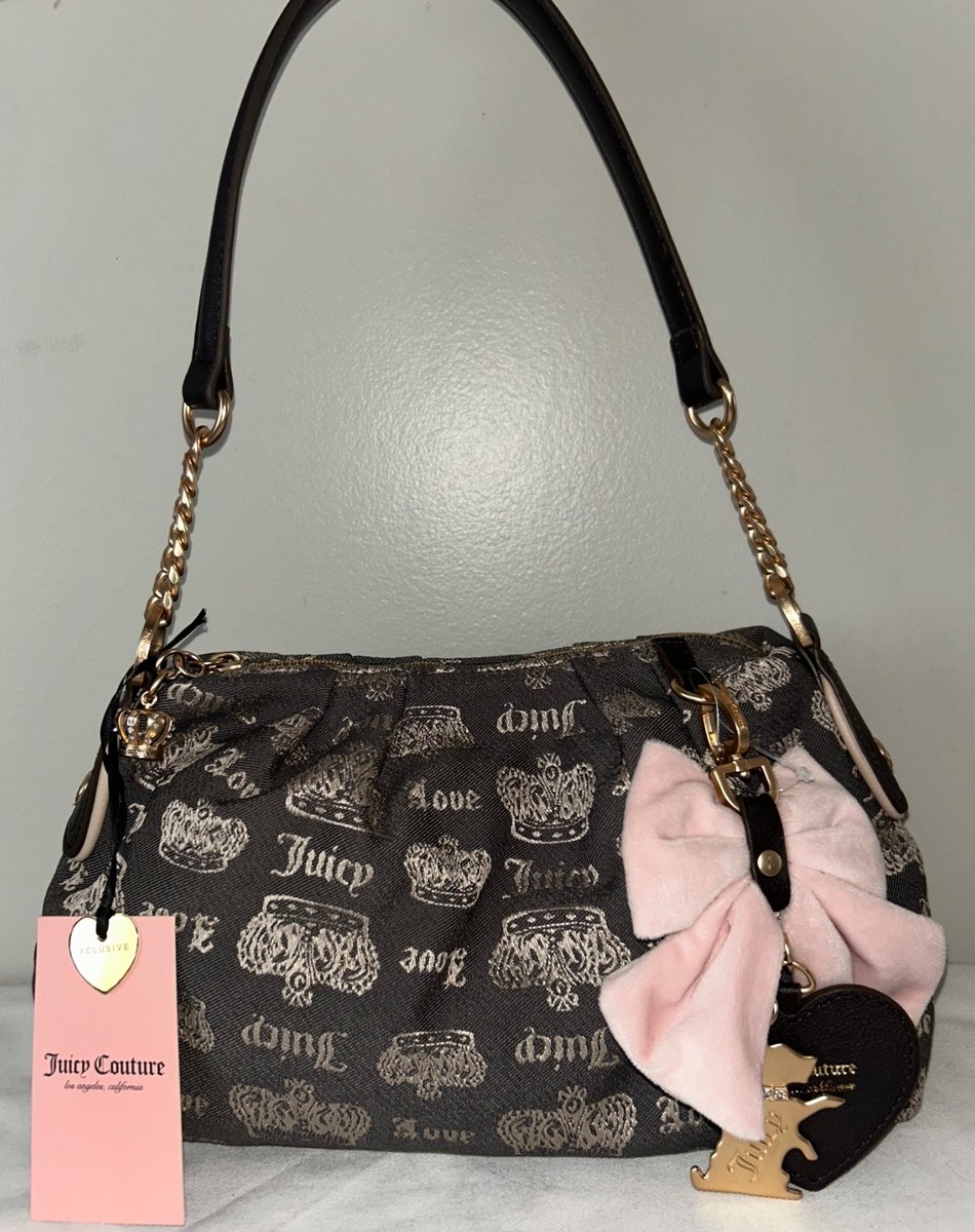 NEW! NWT JUICY COUTURE Juicy Fan Club Jacquard Shoulder Bag