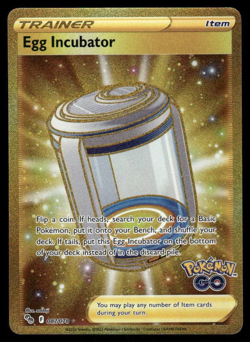 Pokemon Cards Egg Incubator 087/078 Pokemon GO Secret Rare NM