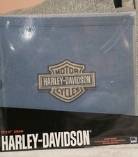 Harley Davidson Motorcycle Denim Scrapbook Album 12 x 12,