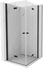 Mexen Mist-F Duo Klapp-Duschkabine 105x105 cm, transparent, schwarz