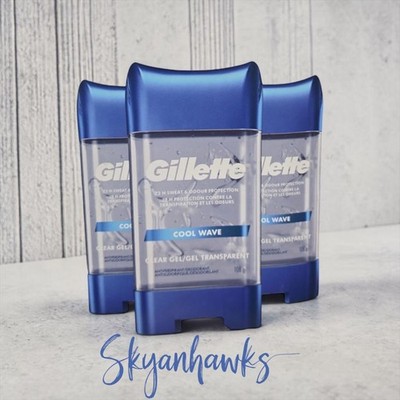 Gillette Antiperspirant Deodorant Clear Gel Cool Wave (3 X 108 g)