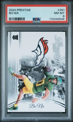 2024 Panini Prestige #391 Bo Nix PSA 8