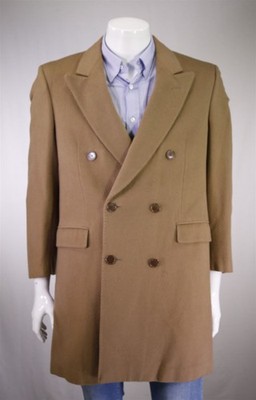 Marcello Milanelli Camel Brown Zegna Wool 2Btn Double Breasted Overcoat Coat 38S