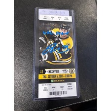 Jake Debrusk 1st Career  GM & GOAL SEASON Ticket 10/5/2017 Preds @ Boston Bruins