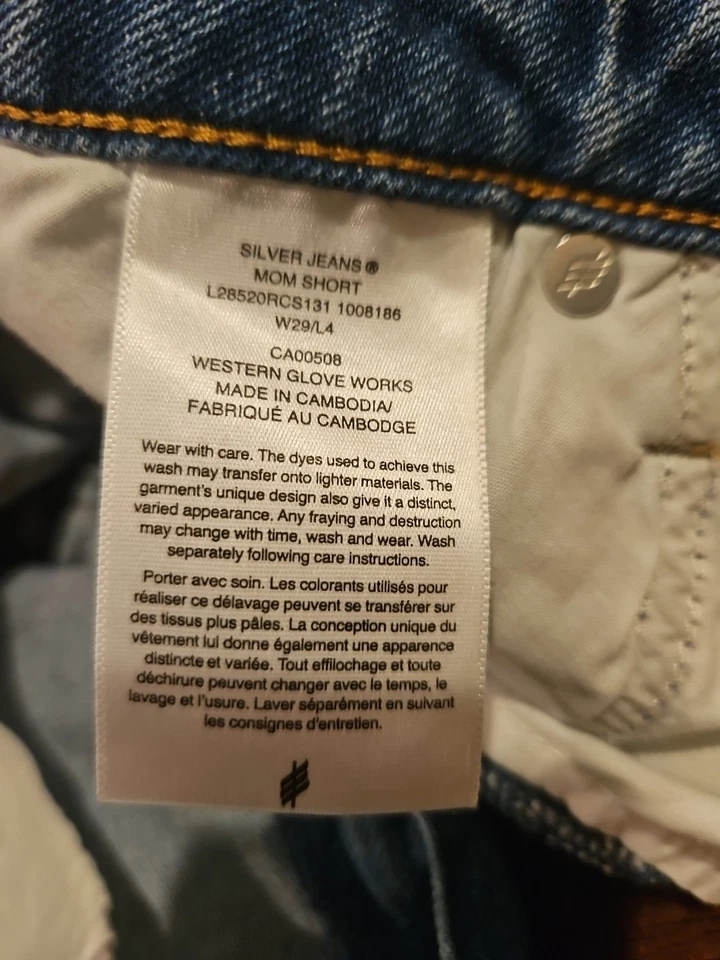 Pantalones Cortos Vaqueros Vintage Años 90 PLATEADOS Cintura Alta Mamá Calce Lavado a Piedra Talla 29 Foto 3 de 3