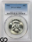 1963 Franklin Half Dollar, PCGS MS-64 ** Nice For Grade!