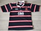 Gloucester Rugby Away Shirt 2003-2005 - Cotton Traders Medium M Jersey Blue Top