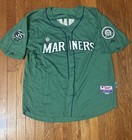 Felix Hernandez #34 Authentic MLB Jersey Seattle Mariners Teal Green Sz 52 XL 35