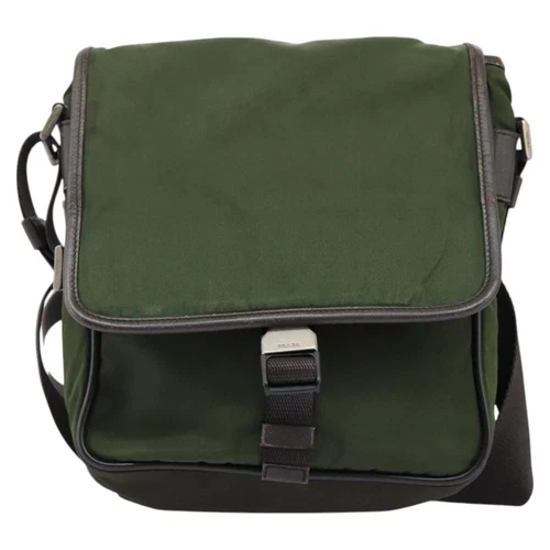 Sac à bandoulière Prada Tessuto kaki synthétique authentique