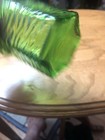Vintage Handblown Pilgrim Glass Green Rock Textured  Creamer — photo 4