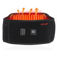 FEETMOR Heated Waist Belt - Cordless Heating Pad for Back Pain Relief Lower B...