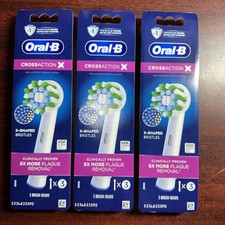 Oral-B Cross Action X Genuine Electric Toothbrush Replacement Brush Heads - 9ct
