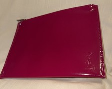 Yves Saint Laurent YSL Beaute Fuschia Patent Leather Cosmetic Pouch. New