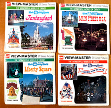 WALT DISNEY WORLD GAF VIEW-MASTER  LOT OF FOUR PACKETS HAUNTED MANSION 1976