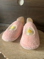Daisy Pink Winter Plush Slippers Women's Size XL 11-12 SOFT COMFORT DAISY LOVERS