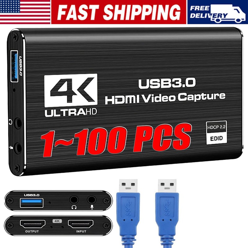 4K Audio Video Capture Card USB 3.0 HDMI Video Capture Device Full LOT Recording